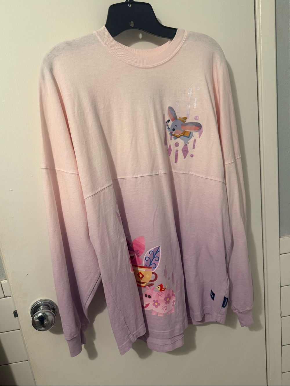 Disney Pink to Lavender Ombre Girls' Long Sleeve Sweatshirt